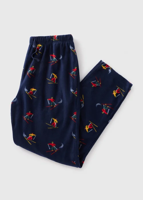 Navy Ski Microfleece Pyjama Bottoms - Extra small Image 3