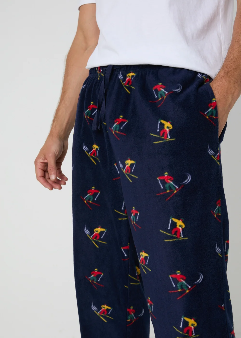 Navy Ski Microfleece Pyjama Bottoms - Extra small Image 2