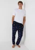 Navy Ski Microfleece Pyjama Bottoms - Extra small Image 1