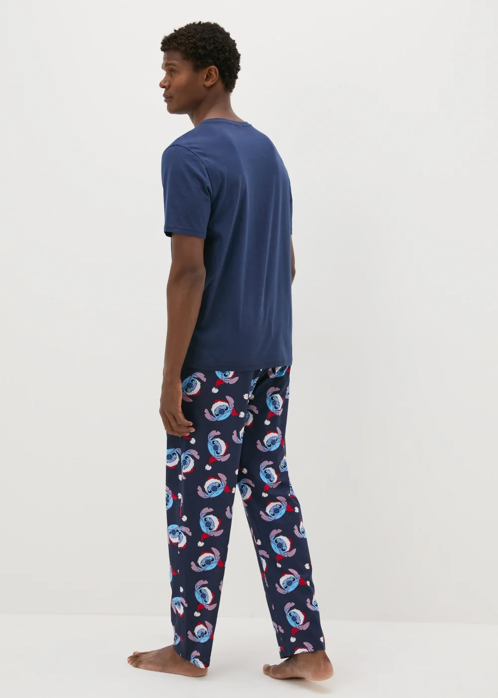 Disney Navy Stitch Christmas Pyjama Set - Extra small Image 2