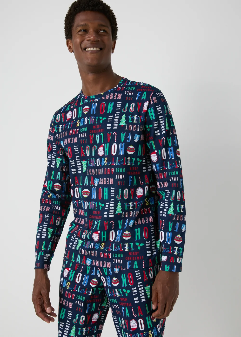Navy Christmas Brights Family Pyjama - Extra small Image 1