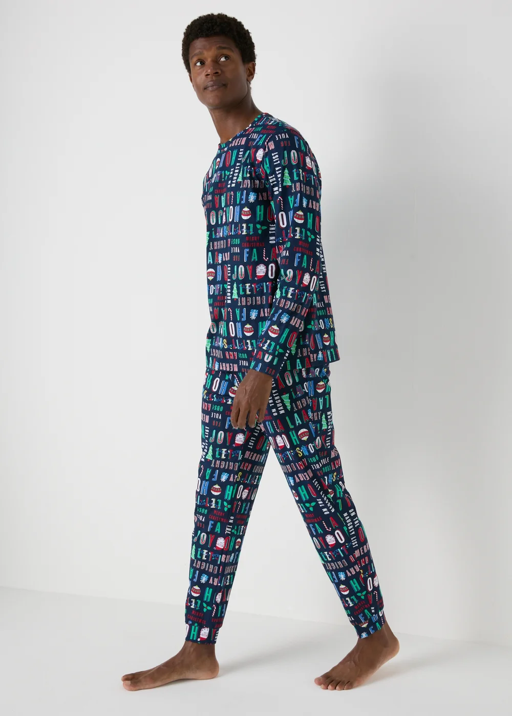 Navy Christmas Brights Family Pyjama - Extra small Image 2