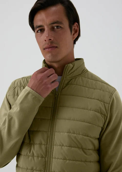 Green Zip Up Padded Jacket - Small Image 3