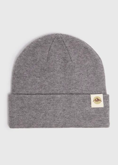 Grey Badge Beanie - One Size Image 1