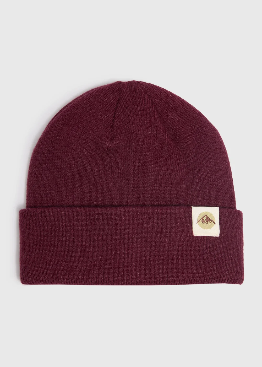 Plum Badge Beanie - One Size Image 1