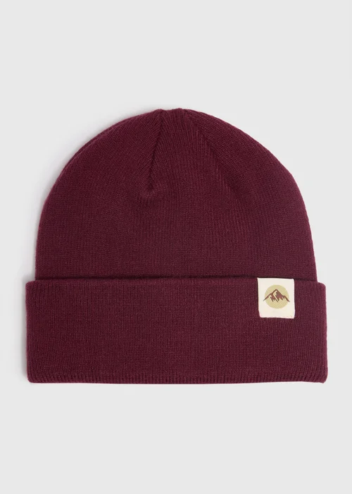 Plum Badge Beanie - One Size Image 1