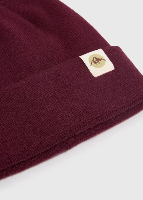 Plum Badge Beanie - One Size Image 2