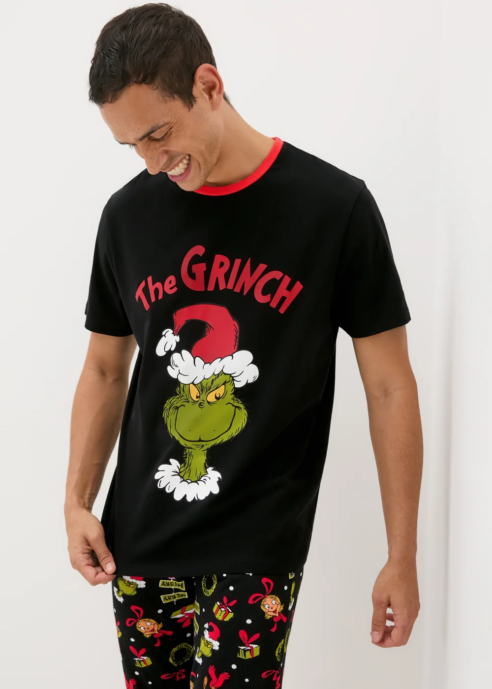 Unisex Grinch Black Christmas Pyjama Set - Extra small Image 2