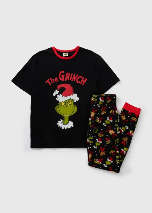 Unisex Grinch Black Christmas Pyjama Set - Extra small Image 3