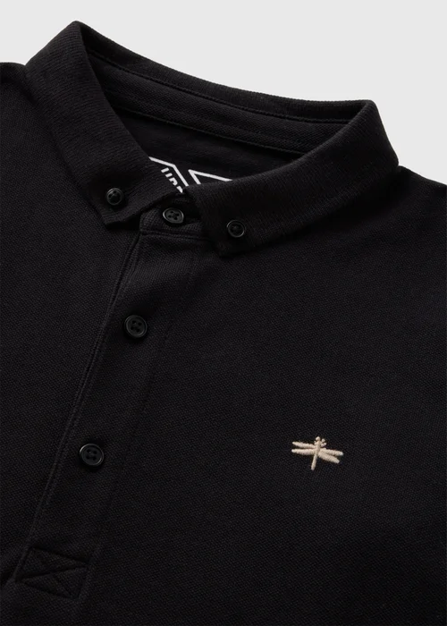 Boys Black Casual Polo Shirt (7-15yrs) - Age 7 Years Image 2