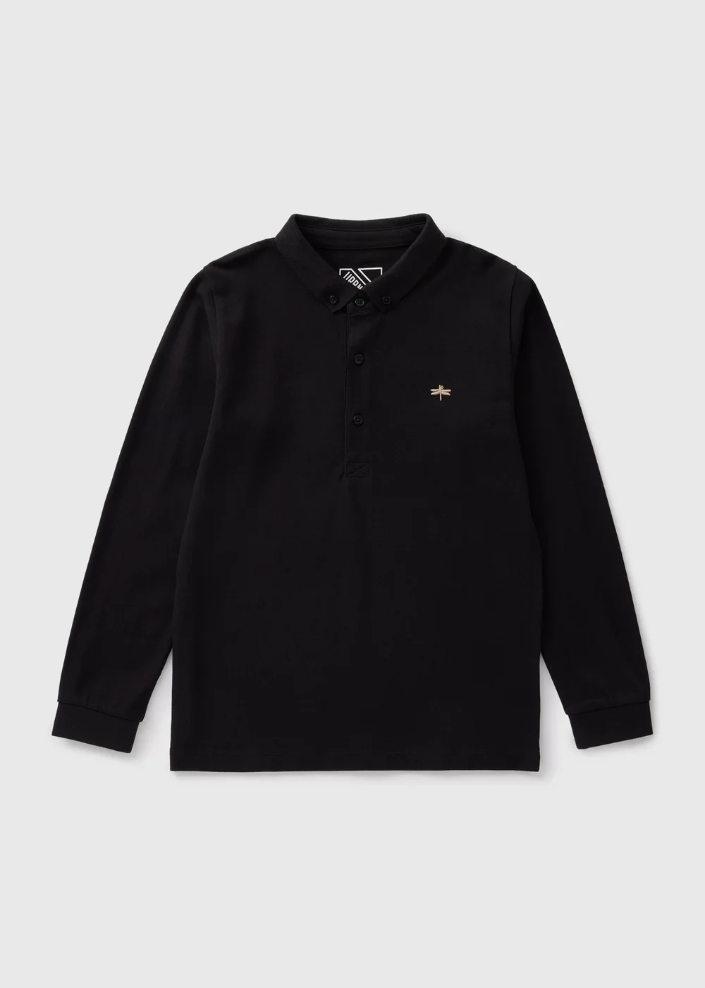Boys Black Casual Polo Shirt (7-15yrs) - Age 7 Years Image 1