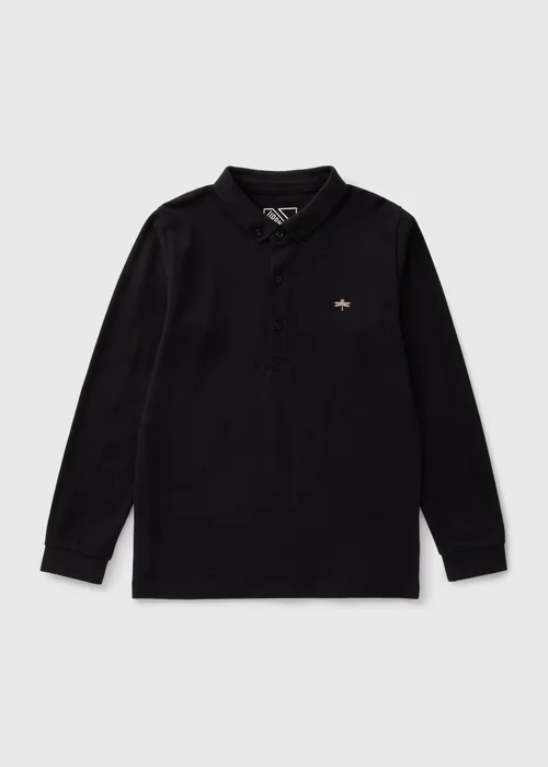 Boys Black Casual Polo Shirt (7-15yrs) - Age 7 Years Image 1