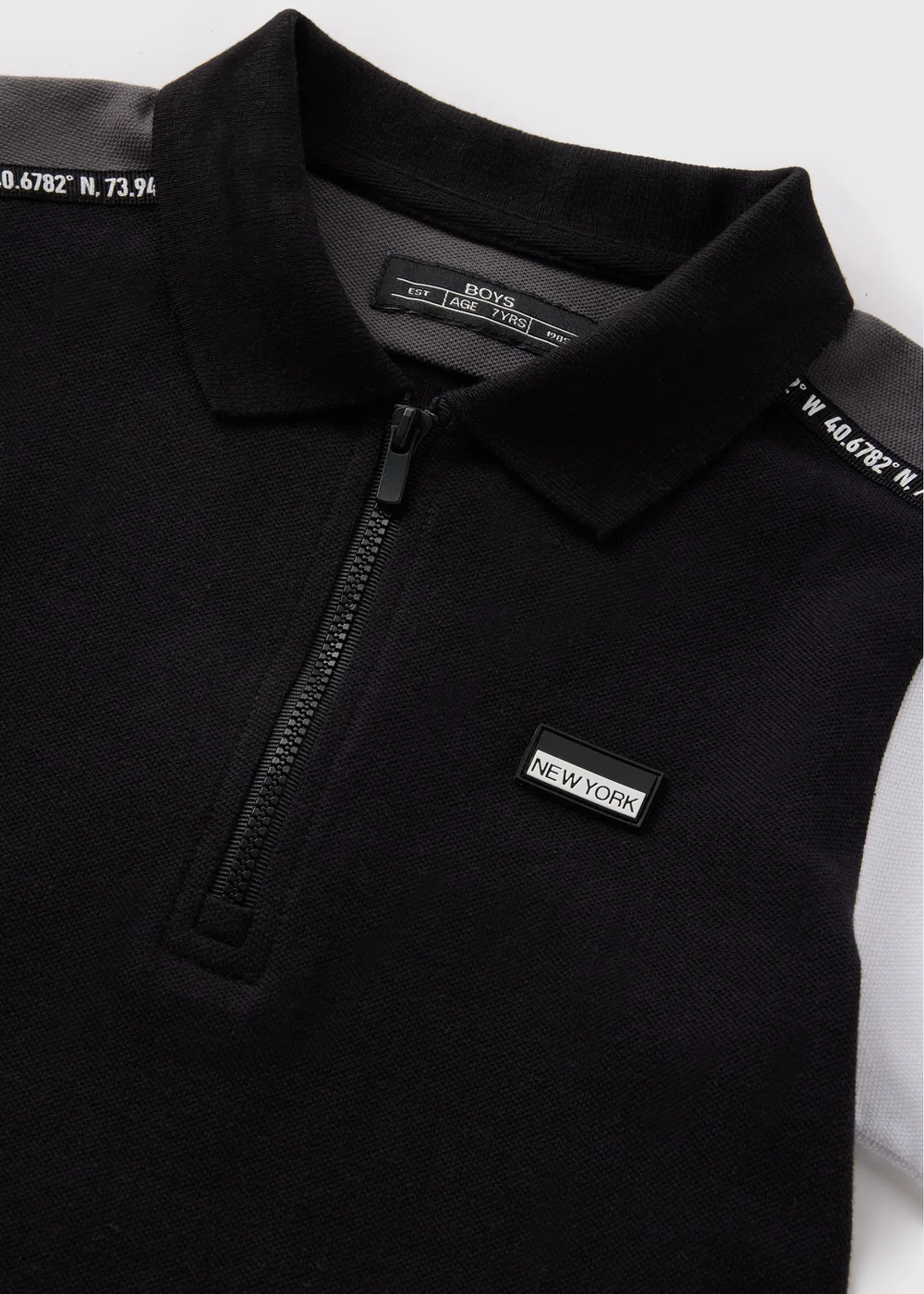 Boys Black Polo Shirt (7-15yrs) - Age 7 Years Image 2