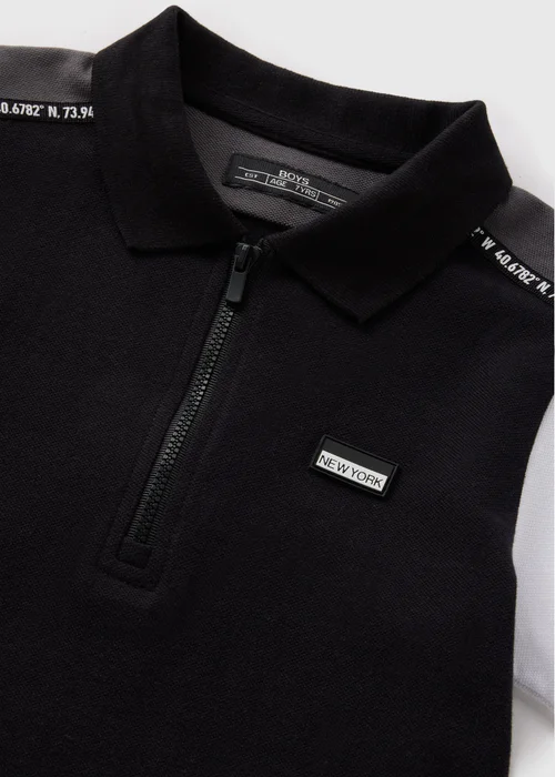 Boys Black Polo Shirt (7-15yrs) - Age 7 Years Image 2