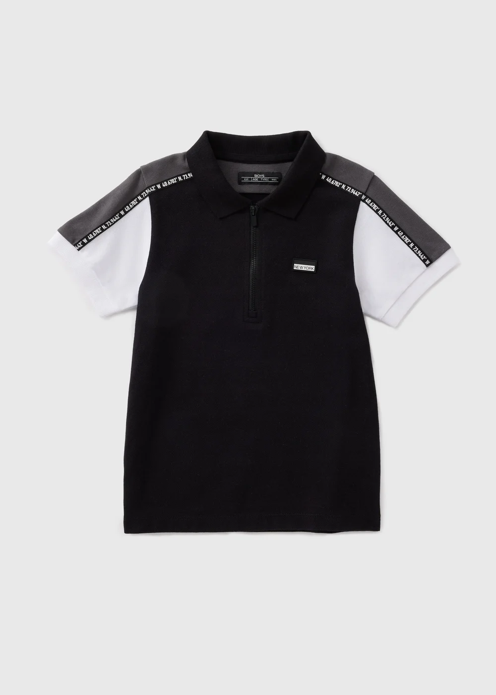 Boys Black Polo Shirt (7-15yrs) - Age 7 Years Image 1