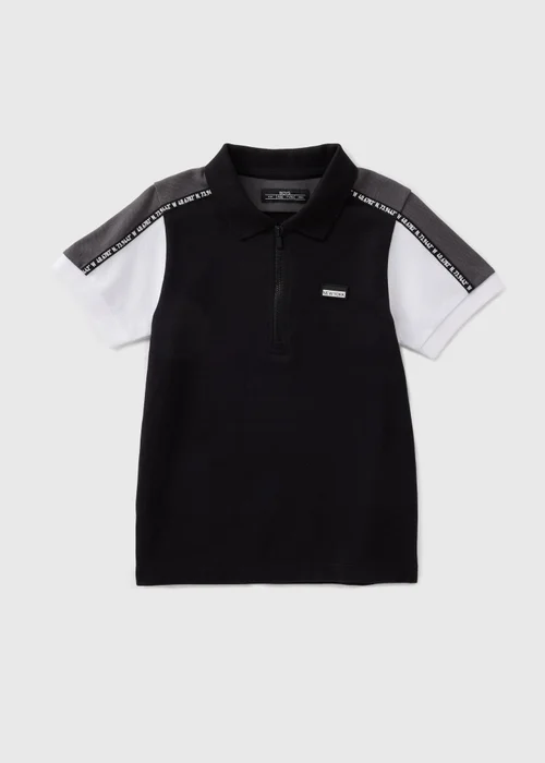 Boys Black Polo Shirt (7-15yrs) - Age 7 Years Image 1