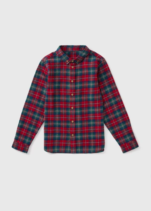 Boys Red Check Mini Me Shirt (7-15yrs) - Age 7 Years Image 1