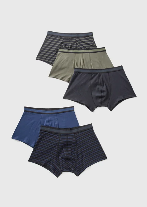 5 Pack Multicolour Striped Hipsters - XS Image 1