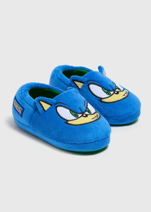 Sonic Boys Blue Slippers (Younger 10-Older 6) - Size 3 Image 1