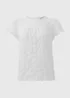 White Seersucker Ruffle Sleeve T-Shirt - Size 8 Image 5