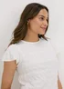 White Seersucker Ruffle Sleeve T-Shirt - Size 8 Image 3