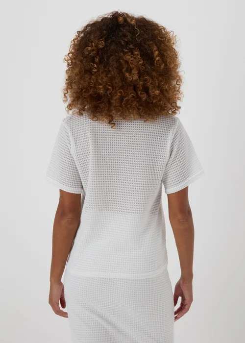 White Crochet T-Shirt - Size 8 Image 2