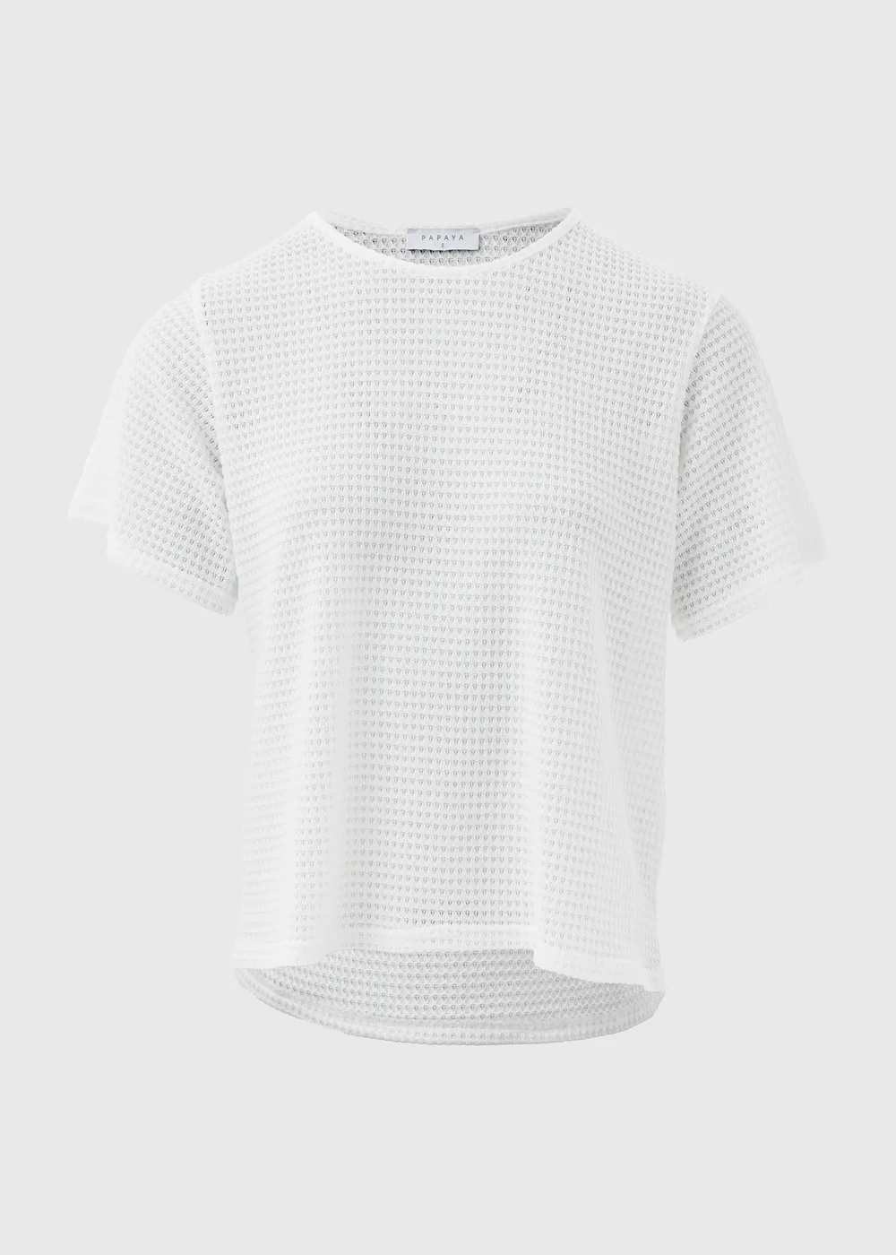 White Crochet T-Shirt - Size 8 Image 5