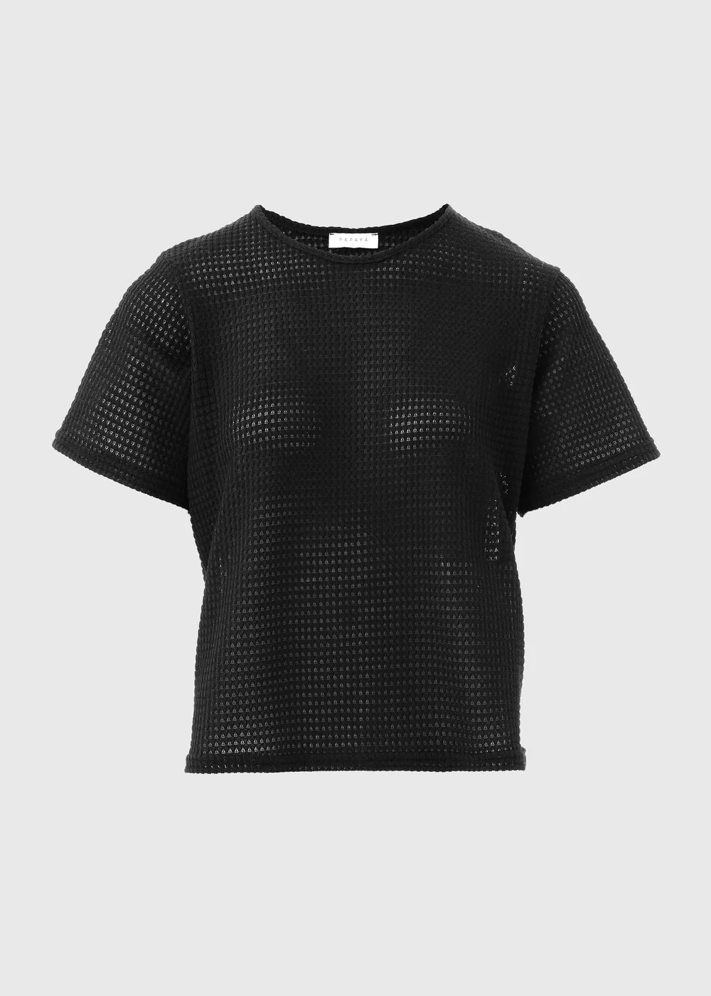 Black Crochet T-Shirt - 8 Image 5