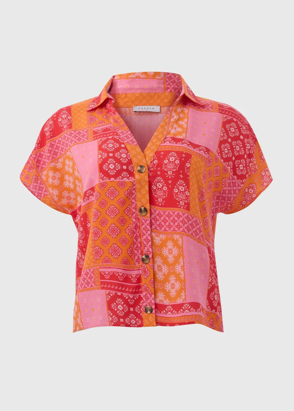 Red Patterned Co Ord Shirt - 8 Image 5