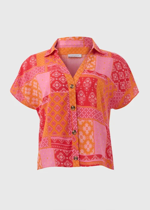 Red Patterned Co Ord Shirt - 8 Image 5