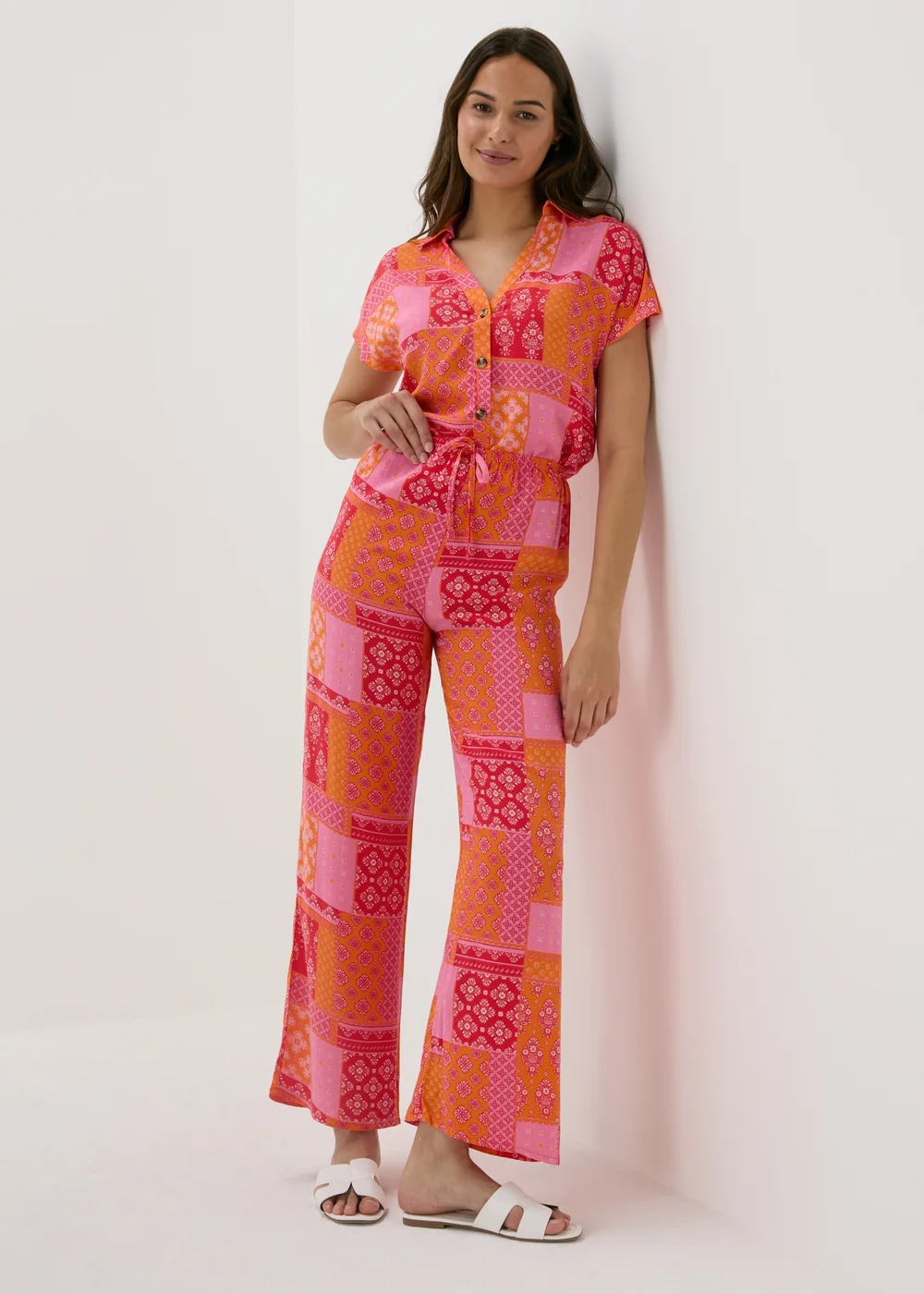Red Patterned Co Ord Shirt - 8 Image 4