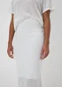 White Textured Ribbed Knit Skirt - Size 8 Image 3