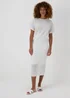 White Textured Ribbed Knit Skirt - Size 8 Image 1