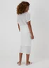 White Textured Ribbed Knit Skirt - Size 8 Image 2
