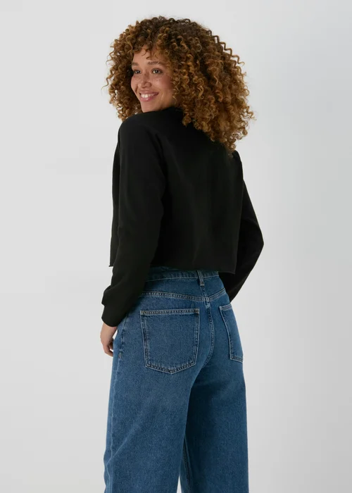 Black ACDC Crop Sweatshirt - Small Image 2