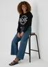 Black ACDC Crop Sweatshirt - Small Image 4