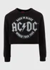 Black ACDC Crop Sweatshirt - Small Image 5