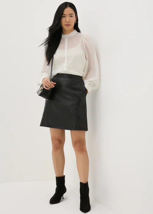 Cream Button Down Blouse - 8 Image 3