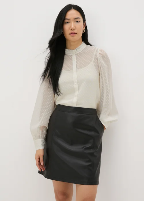 Cream Button Down Blouse - 8 Image 1