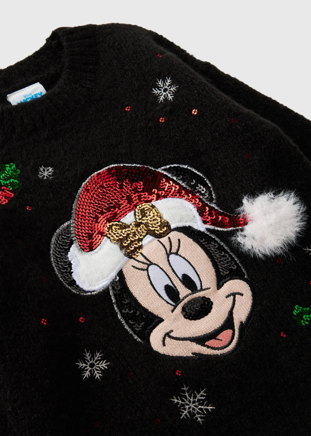 Minnie Mouse Girls Christmas Knit Jumper (1-12yrs) - 1 half year to 2 Image 2
