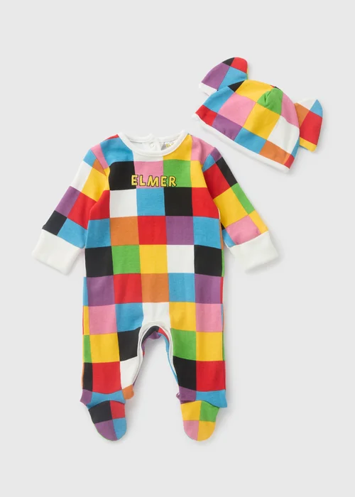 Elmer Baby Cream Dress Up Sleepsuit (Newborn-18mths) - Age 0 - 3 Months Image 1