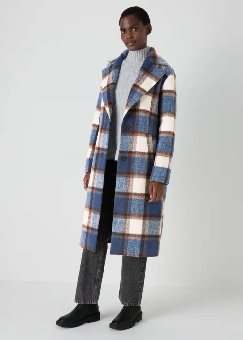 Papaya Petite Blue Check Coat - 6 Image 1
