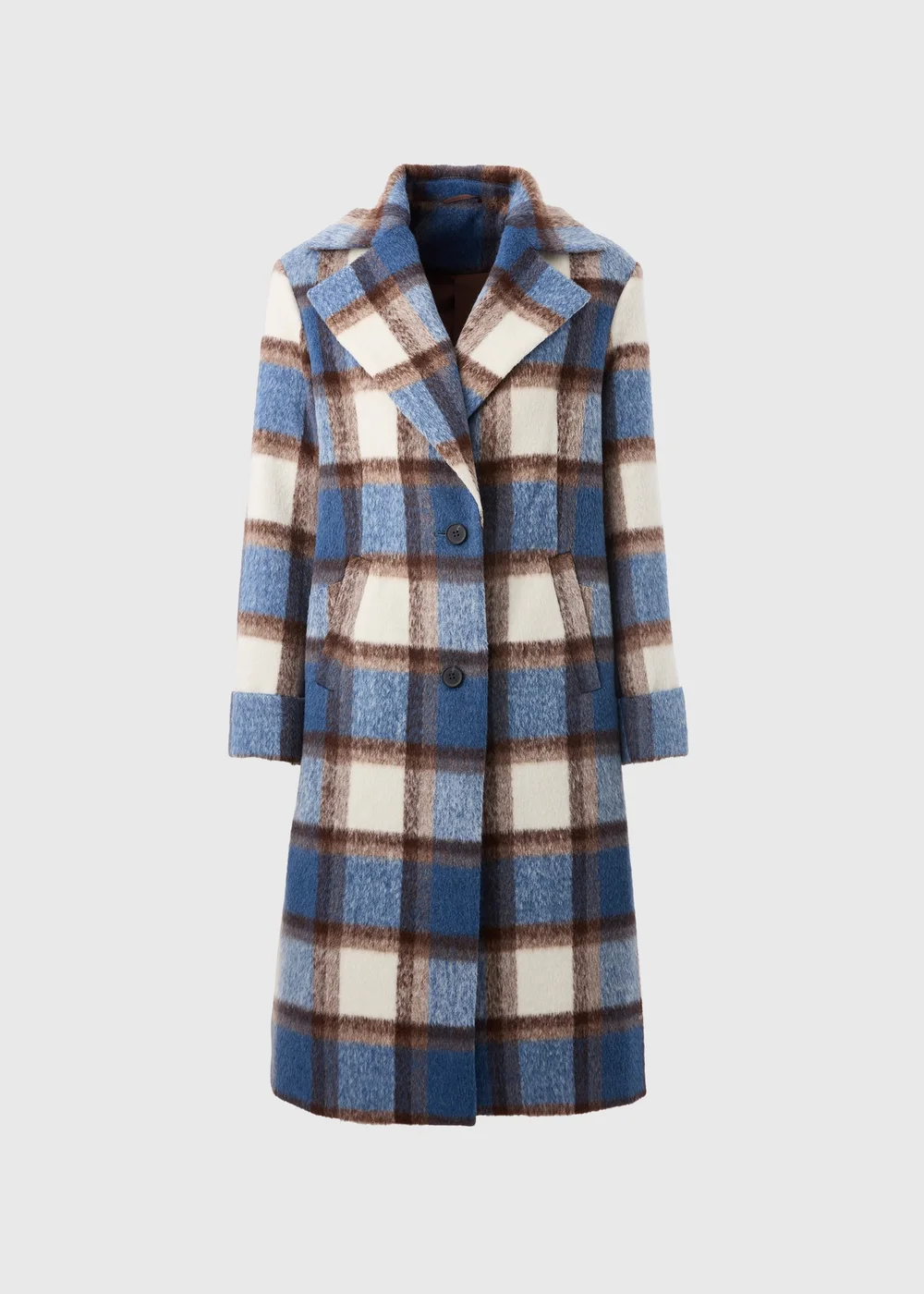 Papaya Petite Blue Check Coat - 6 Image 2