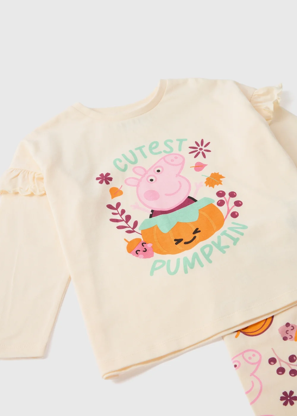 Peppa Pig Kids Cream Top & Bottom Pyjama Set (1-7yrs) - 1 half year to 2 Image 2