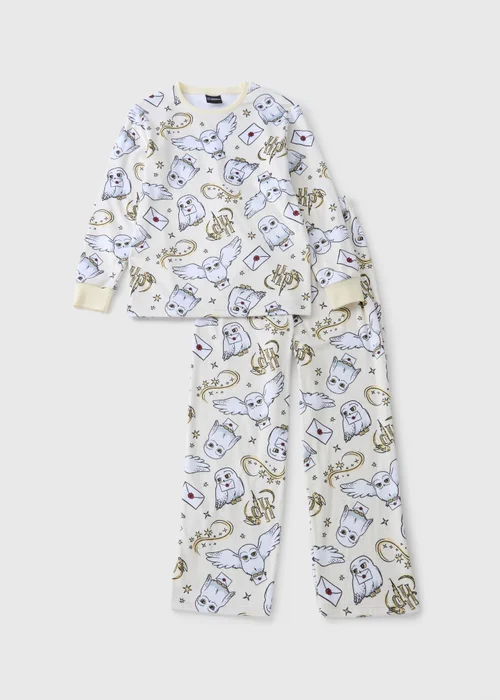 Harry Potter Kids Cream Hedwig Fleece Twosie (4-13yrs) - Age 4 Years Image 1