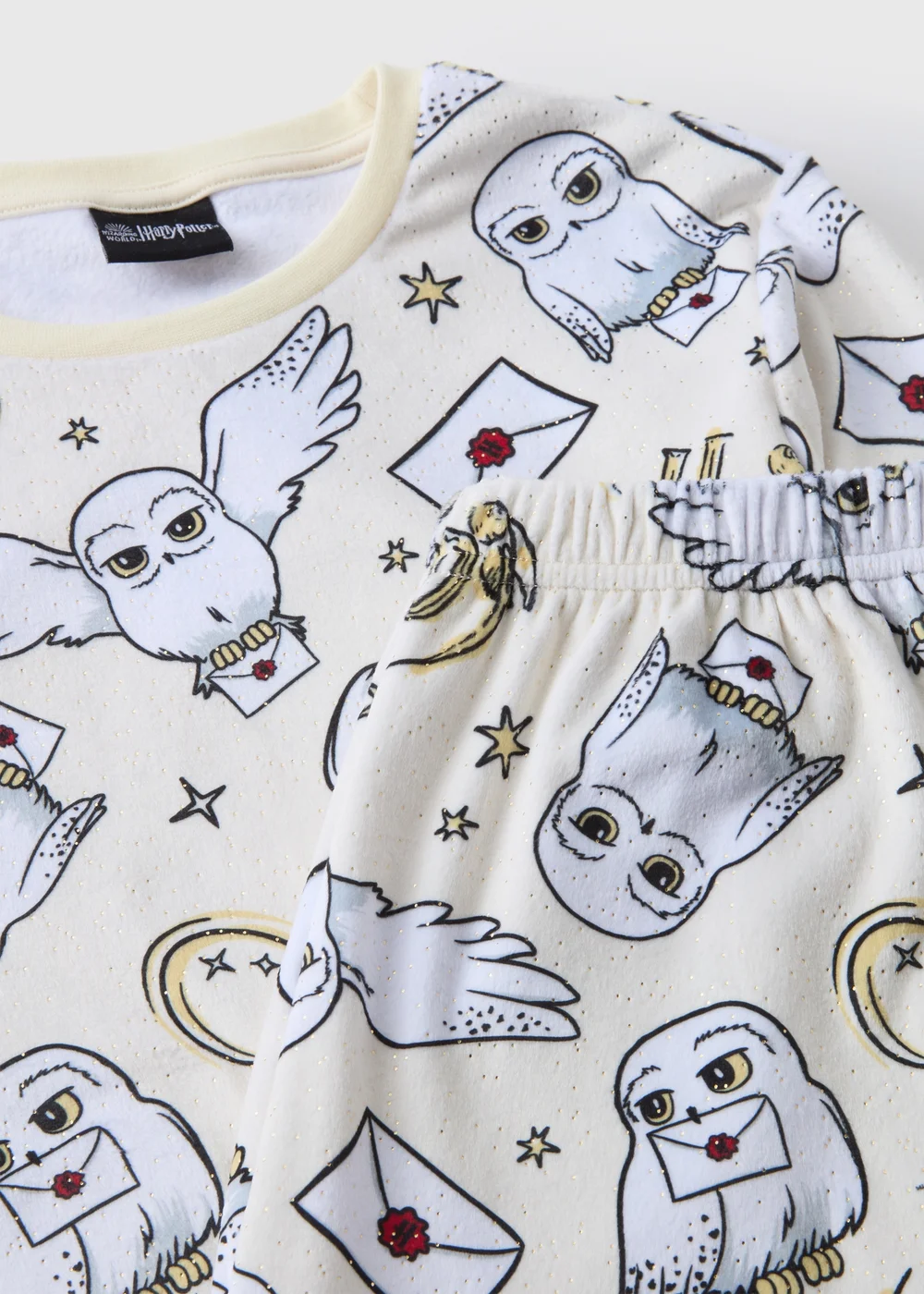Harry Potter Kids Cream Hedwig Fleece Twosie (4-13yrs) - Age 4 Years Image 2