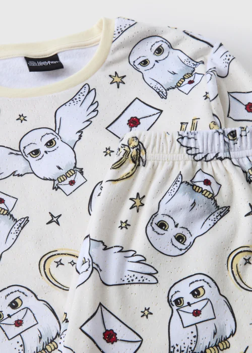 Harry Potter Kids Cream Hedwig Fleece Twosie (4-13yrs) - Age 4 Years Image 2