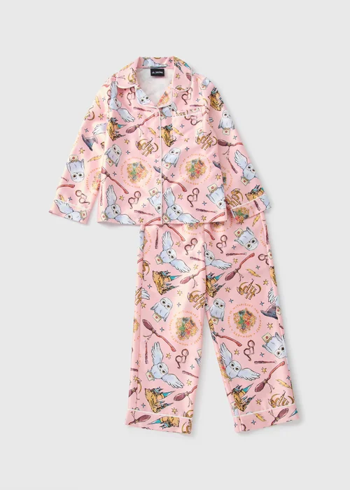 Harry Potter Kids Pink Top & Bottoms Pyjama Set (4-13yrs) - Age 4 Years Image 1