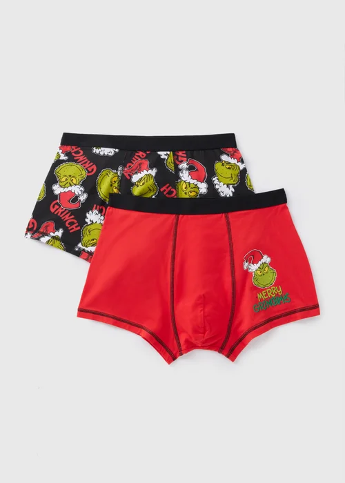 2 Pack Grinch Boxers - XS Image 1