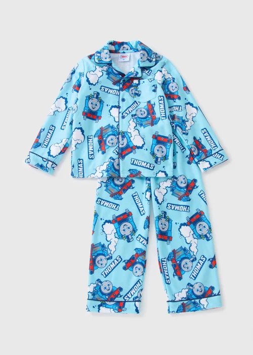 Thomas The Tank Kids Blue Top & Bottom Pyjama Set (1-7yrs) - 1 half year to 2 Image 1